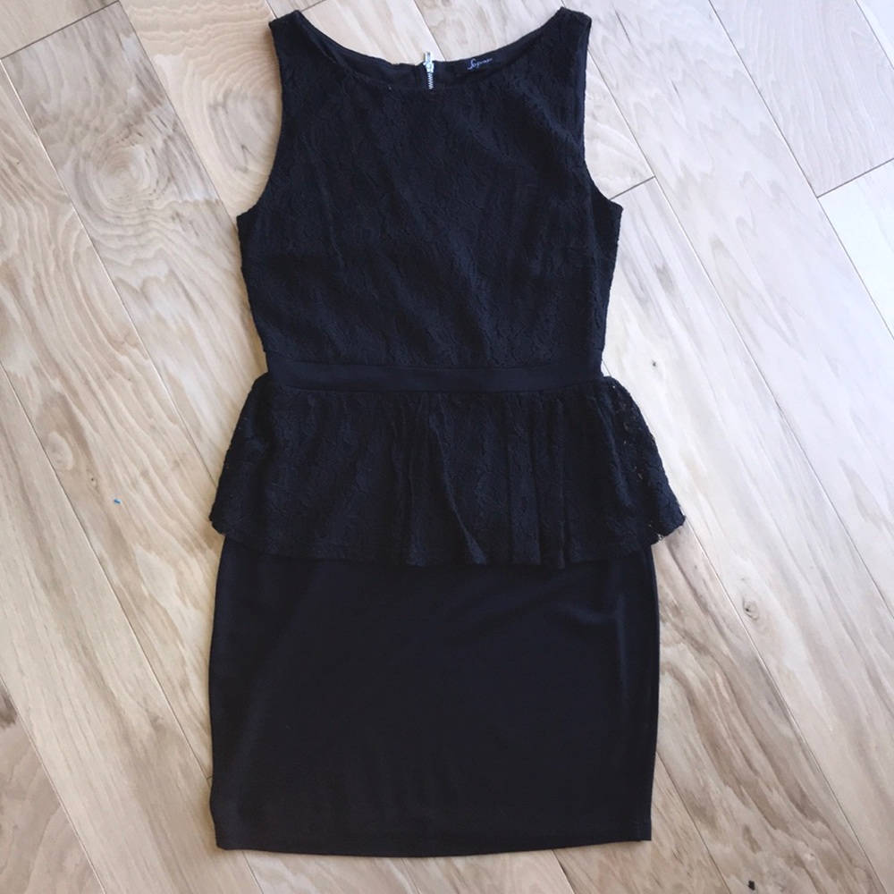 Black Peplum Dress